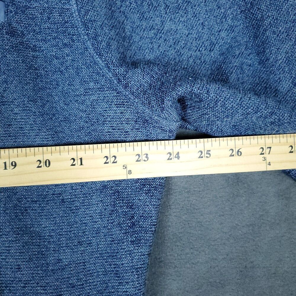 Eddie Bauer Sweater Men’s XL Knit Pullover 1/4 Snap Mock Neck Blue - Picture 7 of 11